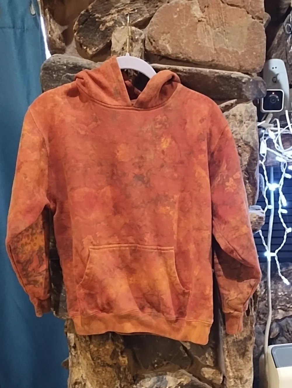 urban pipeline Orange and Brown Tie-Dye Pullover Hoodie